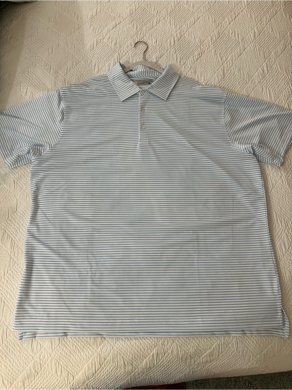 Westport Lifestyle Short Sleeve Stripe Polo Knit Shirt